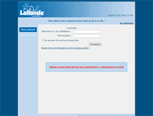 Tablet Screenshot of employes.laronde.com